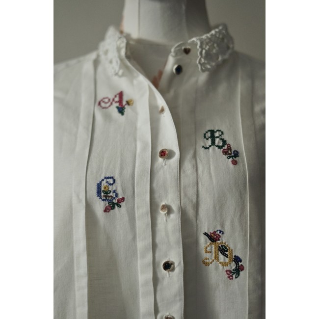 CAMICIA VINTAGE STILE TIROLESE  TG. 52 it. circa