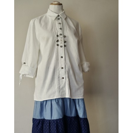 CAMICIA STILE TIROLESE Donna TG. 46 it. circa Alphorn