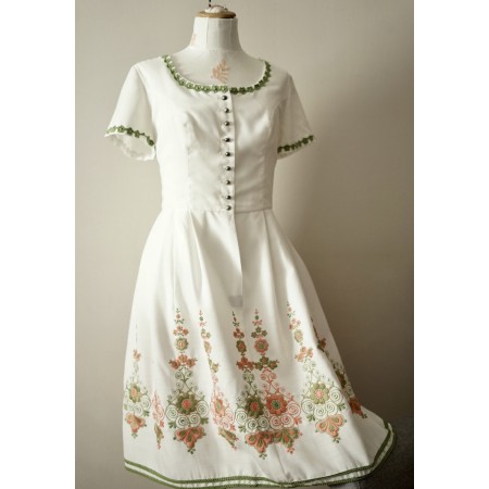 ABITO VINTAGE STILE TIROLESE  tg.44/46 it. Ein Echtes Dirnd