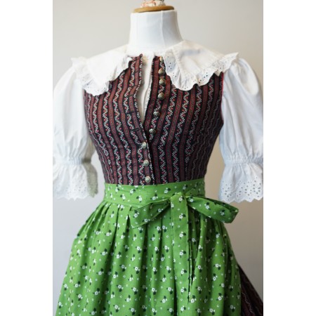 ABITO TIROLESE   tg.11/12  anni + CAMICIA  GREMBIULE VINTAGE DIRNDL