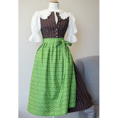 ABITO TIROLESE   tg.11/12  anni + CAMICIA  GREMBIULE VINTAGE DIRNDL