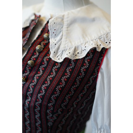 ABITO TIROLESE   tg.11/12  anni + CAMICIA  GREMBIULE VINTAGE DIRNDL