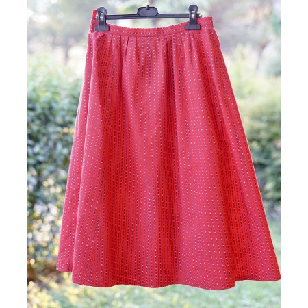 GONNA ROSSA IN STILE TIROLESE tg. 40 it. circa