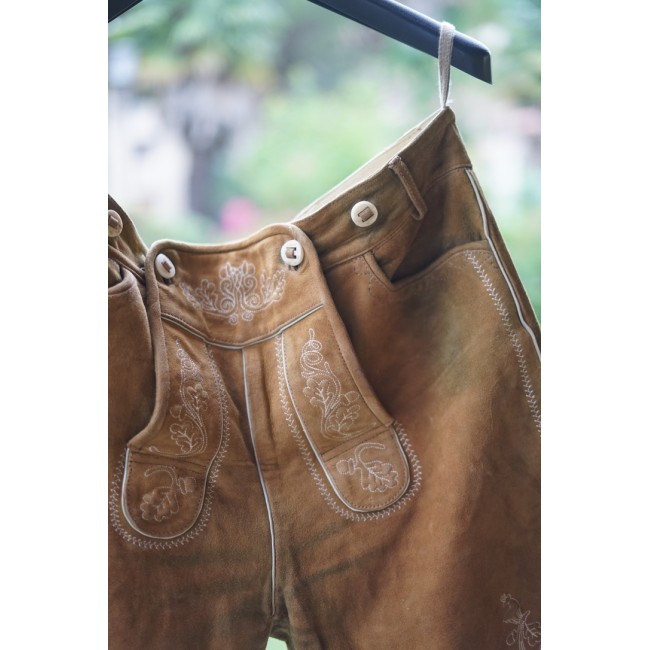 PANTALONI tg. 52 PELLE LEDERHOSEN TIROLESE