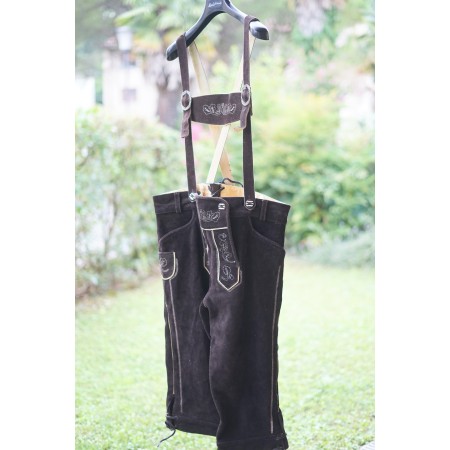 PANTALONI tg. 56 PELLE LEDERHOSEN TIROLESE