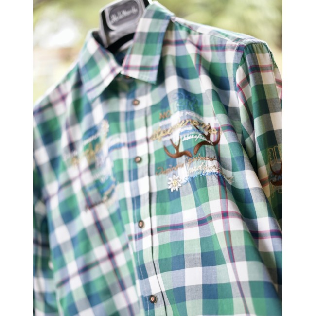 CAMICIA UOMO TIROLESE  TG. XL s Quadretti...