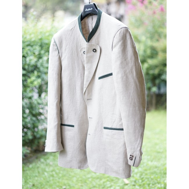 GIACCA IN LINO tg. 50/52 it. STILE TIROLESE...