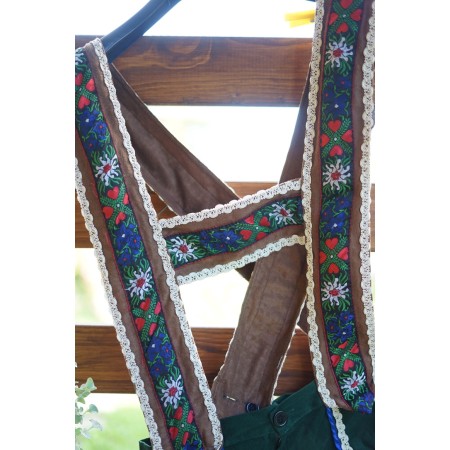 PANTALONI tg. 48/50  LEDERHOSEN IN TESSUTO TIROLESE