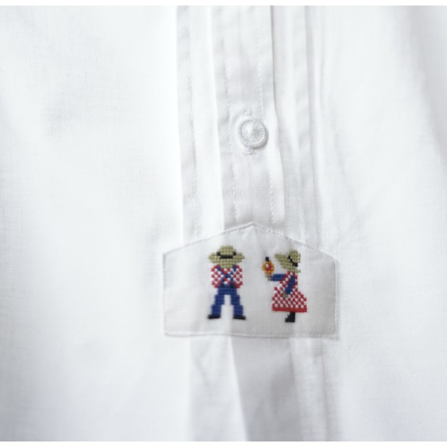 CAMICIA STILE TIROLESE  TG. 46 it.