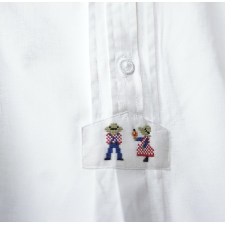 CAMICIA STILE TIROLESE  TG. 46 it.