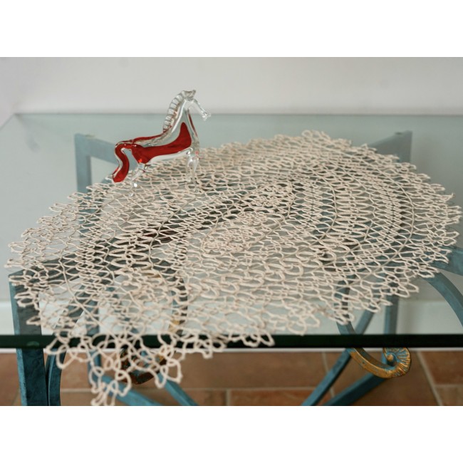 CENTRO ECRU' IN CHIACCHIERINO 41x67 cm
