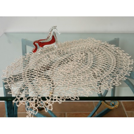 CENTRO ECRU' IN CHIACCHIERINO 41x67 cm