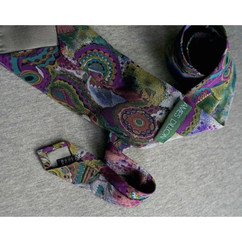 CRAVATTA  VINTAGE  SETA 100% James Dillon 2