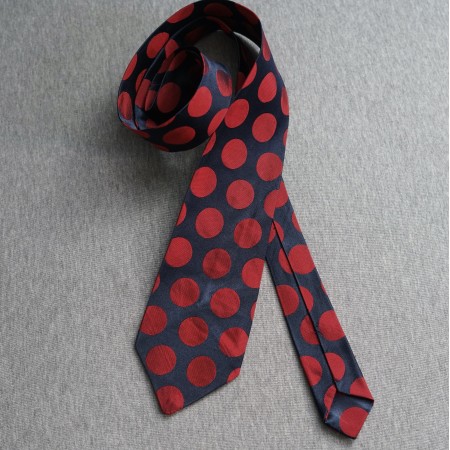 CRAVATTA  VINTAGE  SETA MISTO  "POIS "