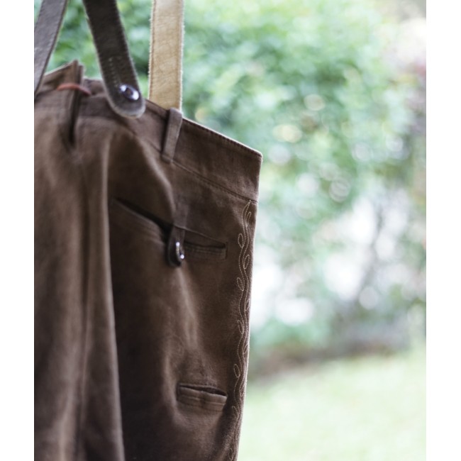 PANTALONI tg. 44 it.  PELLE LEDERHOSEN TIROLESE...