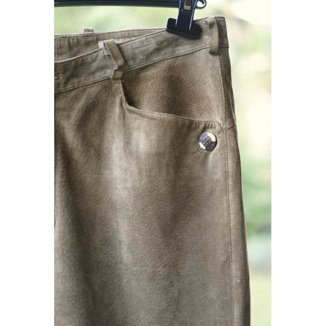 PANTALONI tg. 52 it.  PELLE STILE TIROLESE...