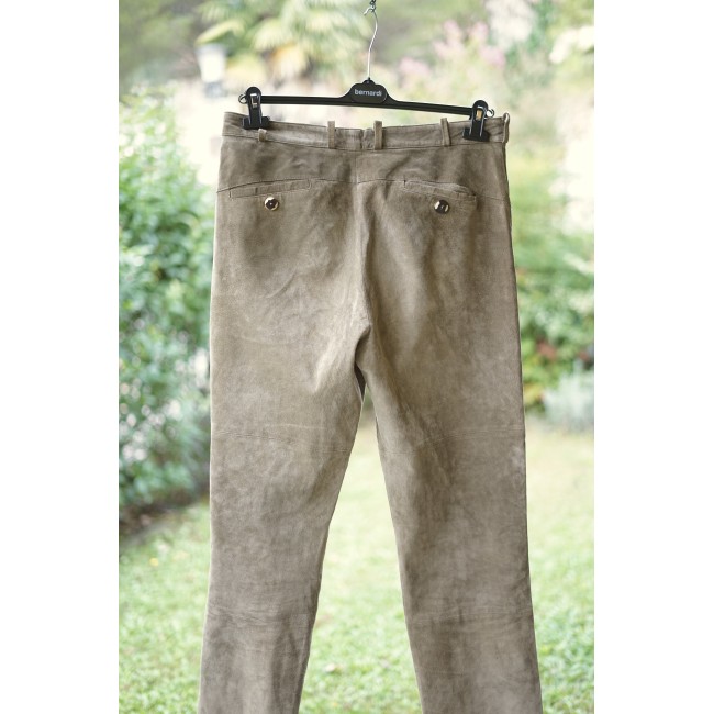 PANTALONI tg. 52 it.  PELLE STILE TIROLESE...