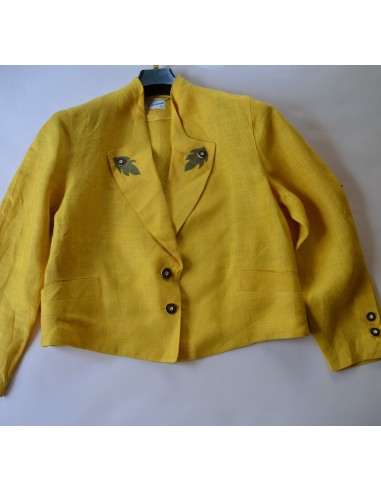 GIACCA LINO IN STILE TIROLESE  tg48 Vintage
