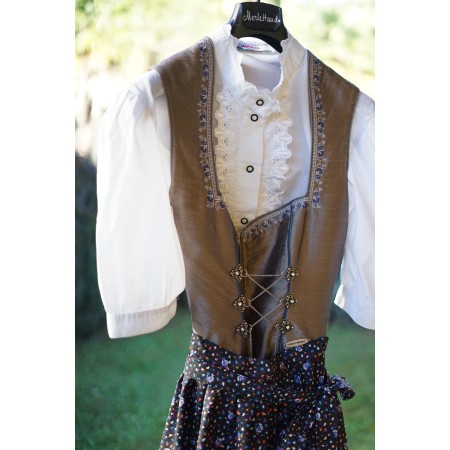 Abito Dirndl + GREMBIULE tg 46/48 it.  STILE TIROLESE - SENZA CAMICIA