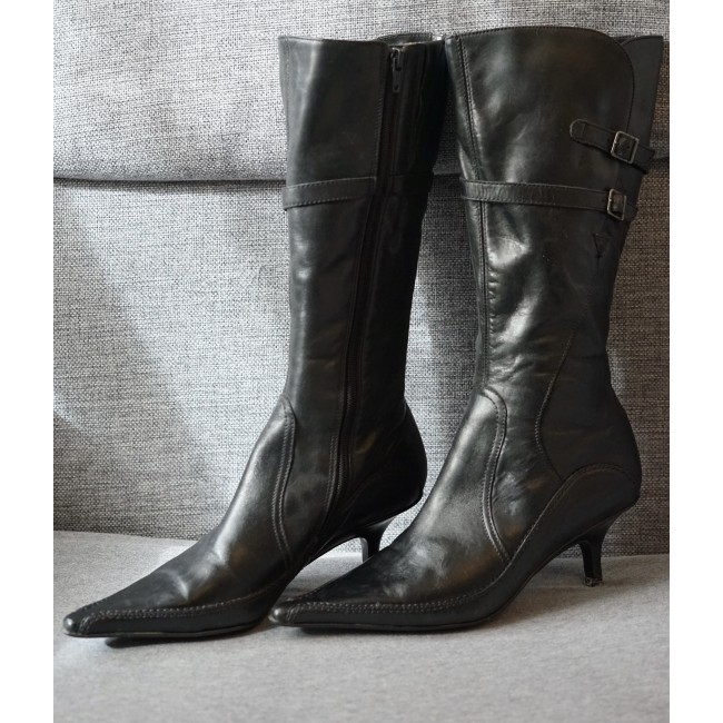 SCARPE STIVALI STIVALETTO DONNA  N* 38 NERO...