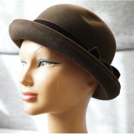CAPPELLO LANA   tg. 56 Marrone