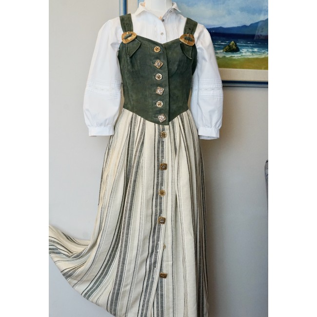 ABITO + CAMICIA TIROLESE PELLE / LINO  tg.44/46...