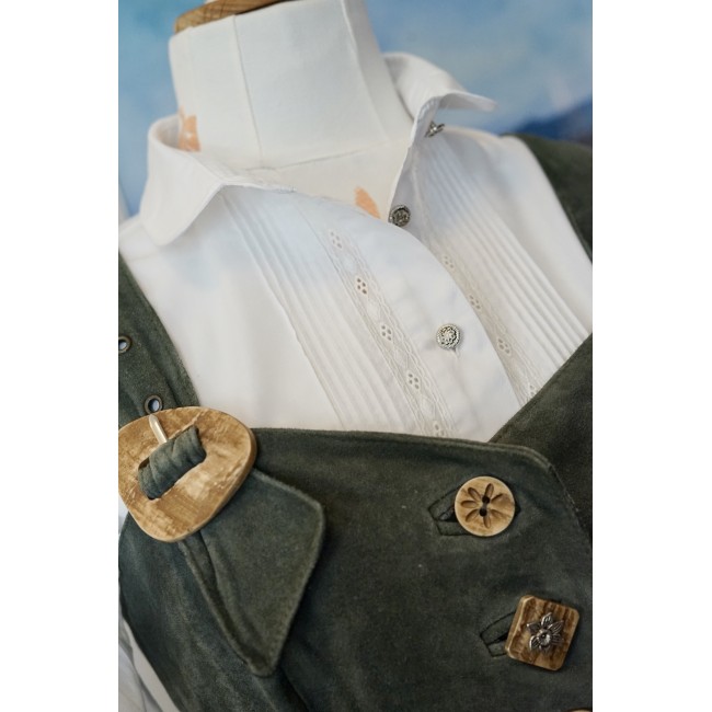 ABITO + CAMICIA TIROLESE PELLE / LINO  tg.44/46...