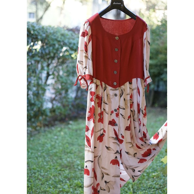 ABITO IN STILE TIROLESE  tg.48 it. Floreale