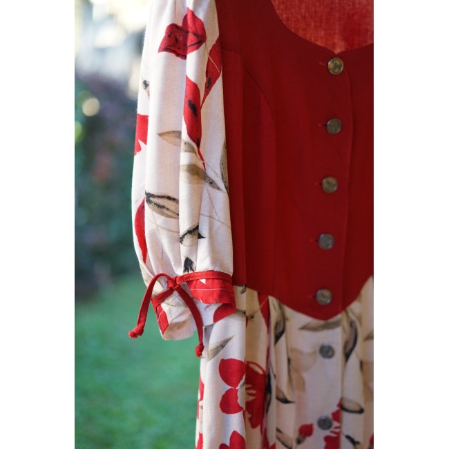 ABITO IN STILE TIROLESE  tg.48 it. Floreale