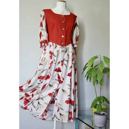 ABITO IN STILE TIROLESE  tg.48 it. Floreale