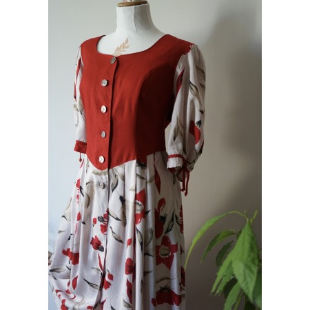 ABITO IN STILE TIROLESE  tg.48 it. Floreale