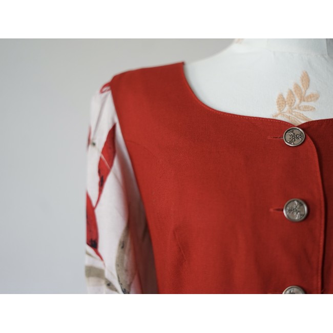 ABITO IN STILE TIROLESE  tg.48 it. Floreale