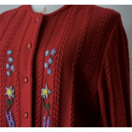 MAGLIA GOLFINO CARDIGAN tg.46/48 it.  STILE TIROLESE