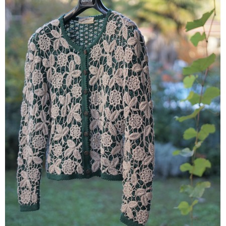 MAGLIA GOLFINO CARDIGAN tg. it.  STILE TIROLESE VINTAGE