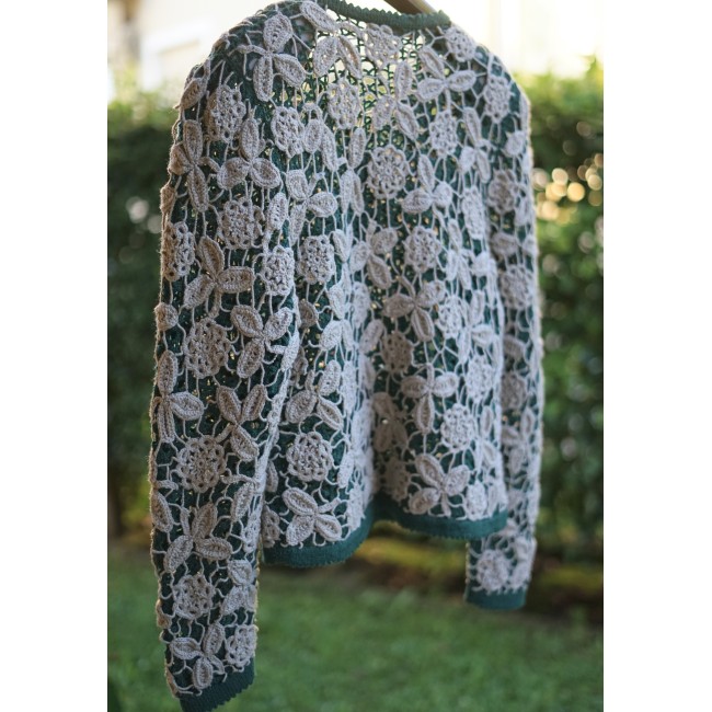 MAGLIA GOLFINO CARDIGAN tg. it.  STILE TIROLESE...