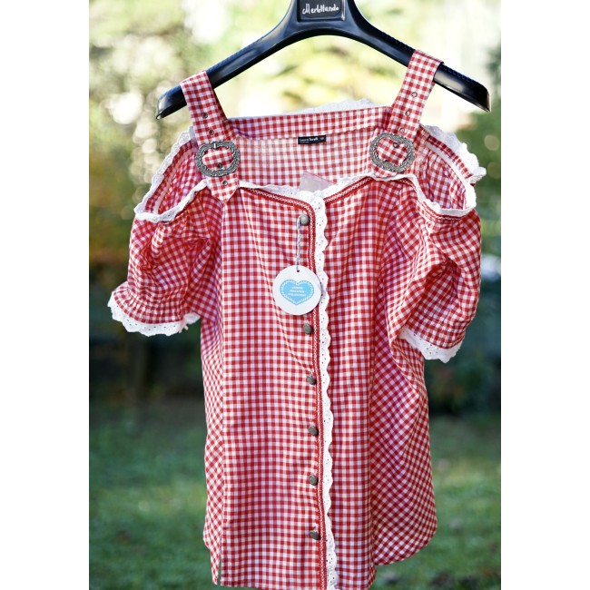 CAMICIA STILE TIROLESE  TG. 52/54 it. QUADRETTI...