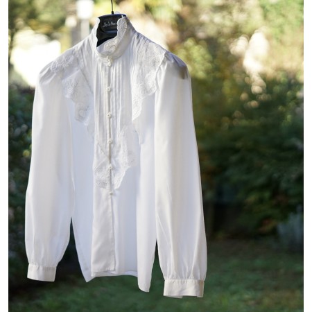 CAMICIA STILE TIROLESE  tg 40/42 it. CON PIZZO