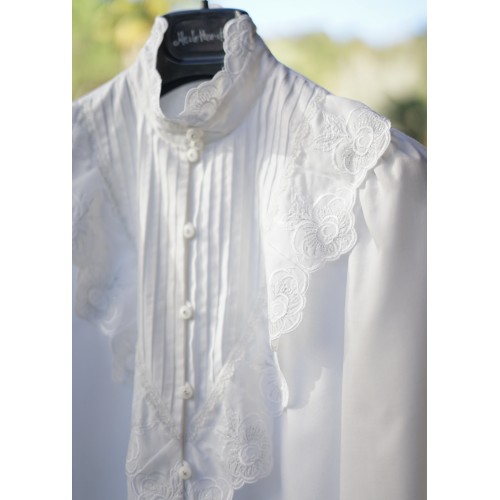 CAMICIA STILE TIROLESE  tg 40/42 it. CON PIZZO 2