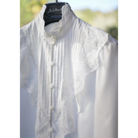 CAMICIA STILE TIROLESE  tg 40/42 it. CON PIZZO