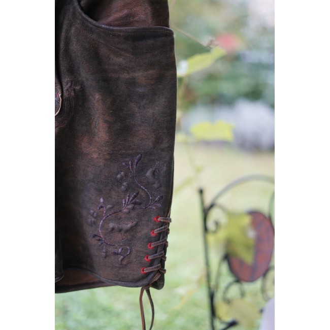 PANTALONI tg. 52 PELLE LEDERHOSEN TIROLESE