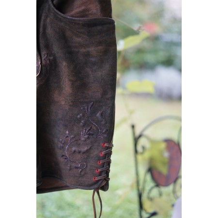 PANTALONI tg. 52 PELLE LEDERHOSEN TIROLESE