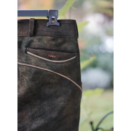 PANTALONI tg. 52 PELLE LEDERHOSEN TIROLESE