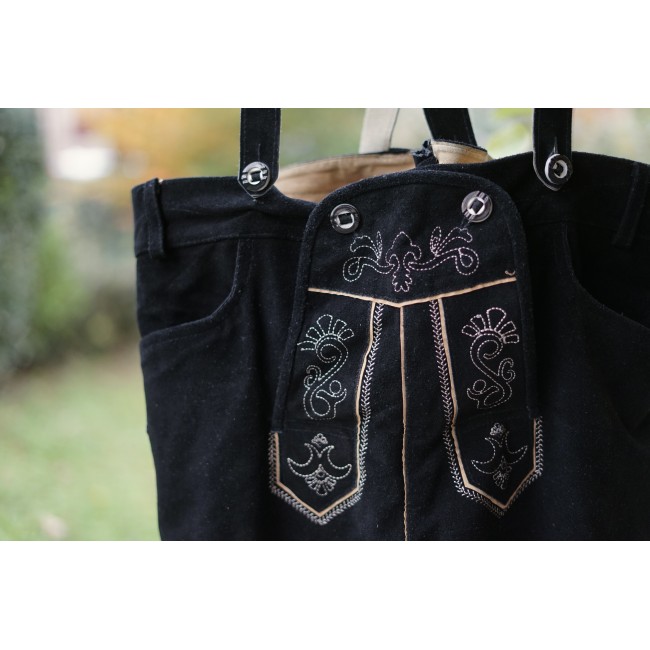 PANTALONI tg. 52 PELLE LEDERHOSEN TIROLESE