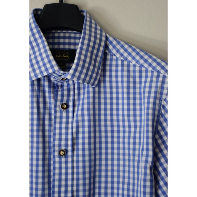 CAMICIA UOMO TIROLESE  TG.S 37/38  quadretti