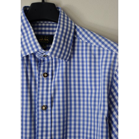 CAMICIA UOMO TIROLESE  TG.S 37/38  quadretti