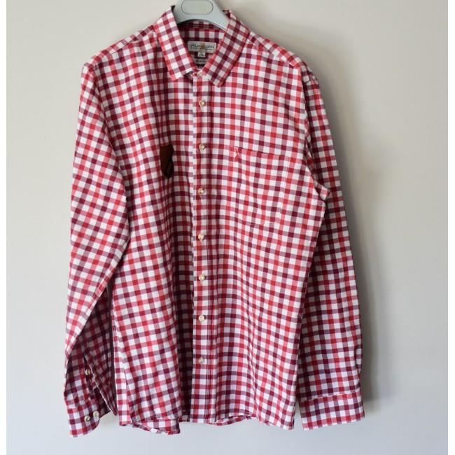 CAMICIA UOMO TIROLESE  TG.43/44  quadretti Almsach
