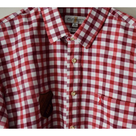 CAMICIA UOMO TIROLESE  TG.43/44  quadretti Almsach