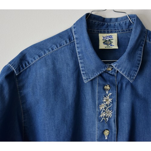 CAMICIA STILE TIROLESE  tg 46/48 it. Usar Trachten 2