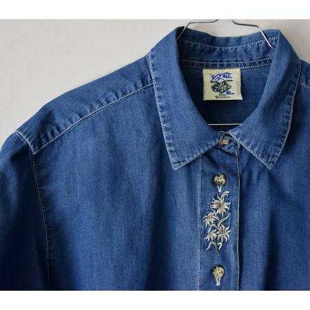 CAMICIA STILE TIROLESE  tg 46/48 it. Usar Trachten