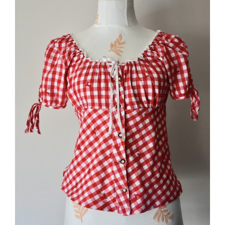 CAMICIA STILE TIROLESE  TG. 42 it. MarjomTrachten